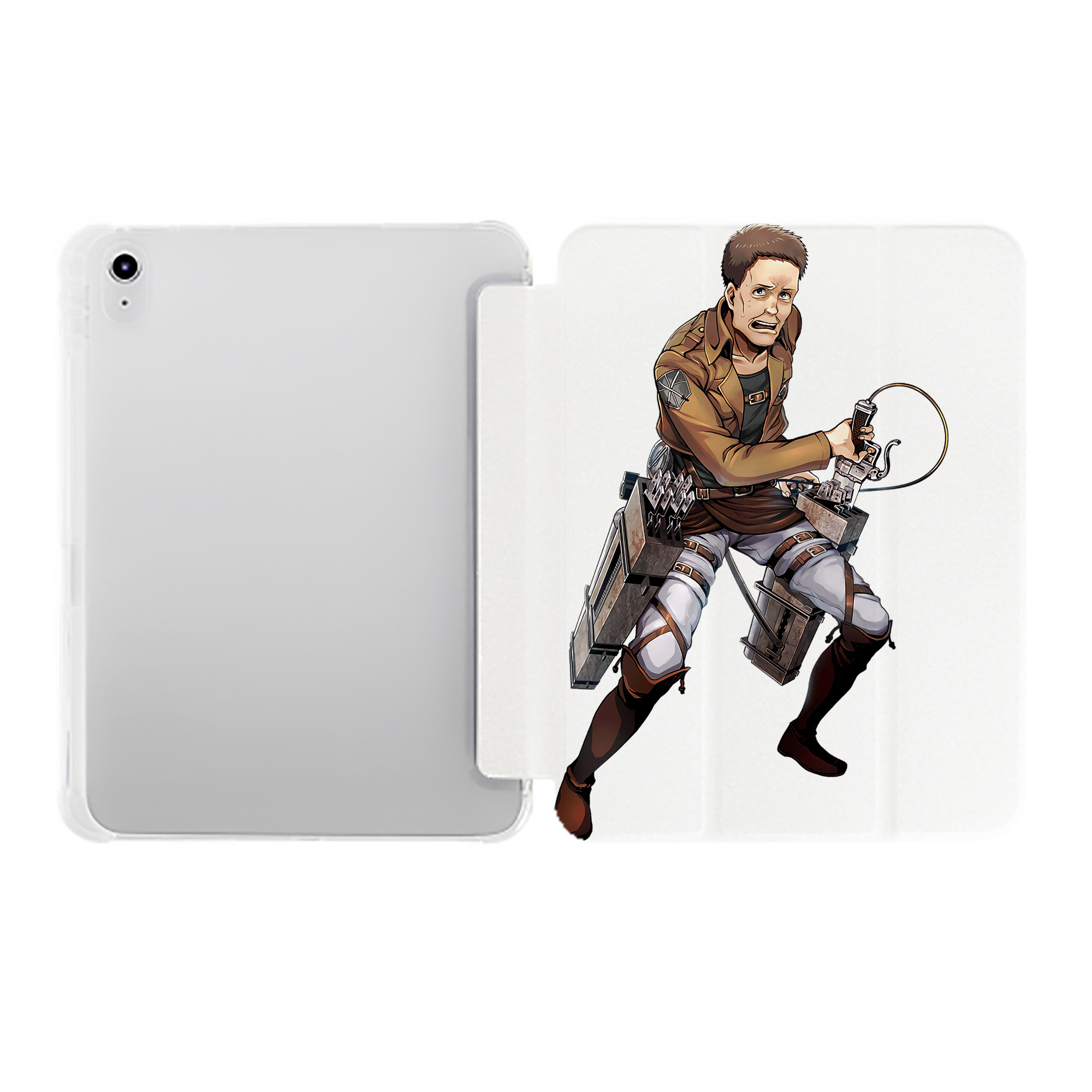 （画像用） 進撃の巨人 Attack on Titan IPad ケース ペン収納付き 三つ折りスタンド PUレザー×シリコン 対応機種9.5/10.5/10.9インチ